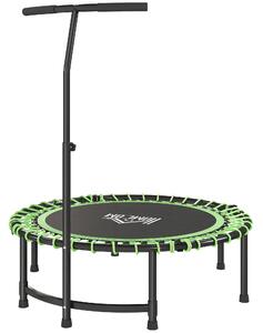 HOMCOM Mini Round Steel Frame Trampoline w/ Adjustable Handle, Green
