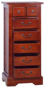 Chest of Drawers Classical Brown 45x35x100cm Solid Mahogany Wood