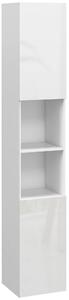 Kleankin Multi-Storage Slim Bathroom Cabinet - High Gloss White