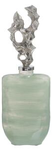 Bottle Green Silver Aluminium Crystal 16 x 10 x 46 cm Decorative