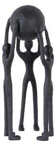 Decorative Figure Black Aluminium 15 x 15 x 38 cm