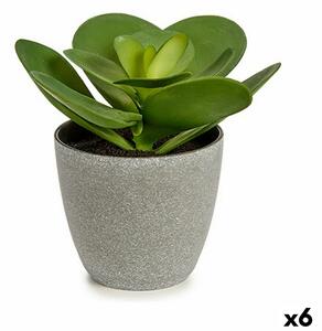 Decorative Plant 18 x 18,5 x 18 cm Grey Green Plastic (6 Units)