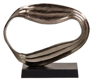 Decorative Figure Black Silver Aluminium 52 x 15 x 46 cm