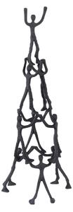 Decorative Figure Black Aluminium 27 x 27 x 74 cm