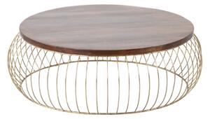 Centre Table Golden Natural 103 x 103 x 33 cm