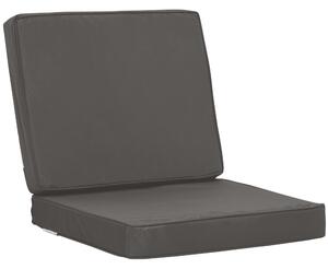 Outsunny Set of 2 Garden Seat and Back Cushion Set, Replacement Cushions for Outdoor Furniture w/ Seat Cushion & Back Cushion, Dark Grey Aosom UK