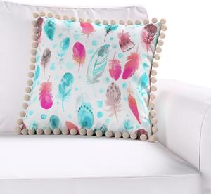 Daisy cushion covers with pom poms