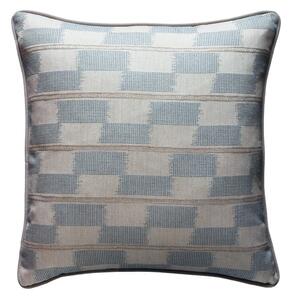 Positano Aqua, Sustainable Feather, Cushion - Andrew Martin Cotton Blend Geometric & Stripe