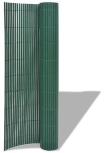Double-Sided Garden Fence PVC 90x500 cm Green
