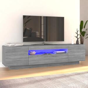 TV Cabinet with LED Lights Grey Sonoma 160x35x40 cm