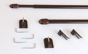 Lower pelmet pole - brown (set of 2)