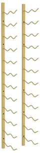 Wall Mounted Wine Rack for 24 Bottles Gold Iron