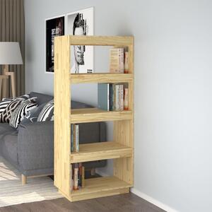 Book Cabinet/Room Divider 60x35x135 cm Solid Pinewood