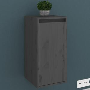 Wall Cabinet Grey 30x30x60 cm Solid Wood Pine