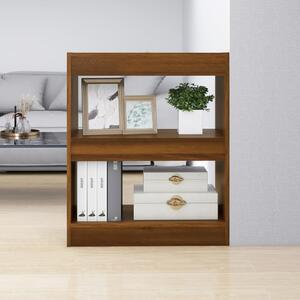 Book Cabinet/Room Divider Brown Oak 60x30x72 cm