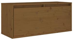 Wall Cabinet Honey Brown 80x30x35 cm Solid Wood Pine