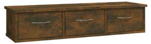Wall Cabinet Smoked Oak 88x26x18.5 cm Engineered Wood