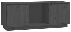TV Cabinet Black 110.5x35x44 cm Solid Wood Pine