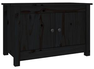 Shoe Cabinet Black 70x38x45.5 cm Solid Wood Pine