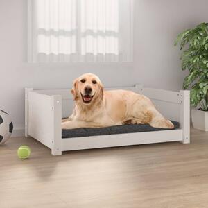 Dog Bed White 75.5x55.5x28 cm Solid Pine Wood