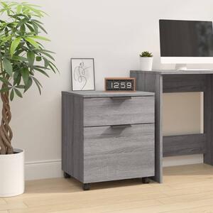 Mobile File Cabinet with Wheels Grey Sonoma 45x38x54 cm Engineered Wood