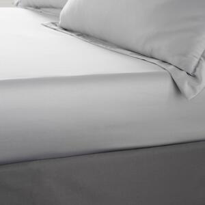 Catherine Lansfield Silky Soft Satin Fitted Sheet Single Silver Grey