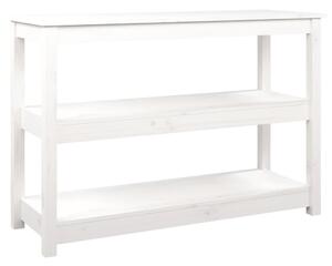 Console Table White 110x40x74 cm Solid Wood Pine