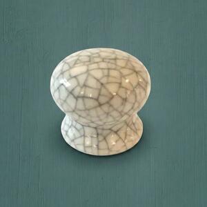 Cream Crackle - Ceramic Cabinet Knobs