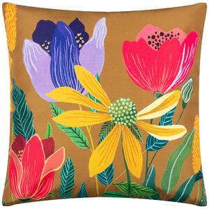 House Of Bloom Celandine 43cm x 43cm Outdoor Filled Cushion Saffron