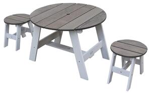 AXI 3 Piece Children Picnic Table Set Grey and White