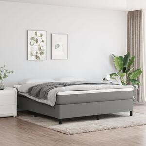 Box Spring Bed Frame Dark Grey 180x200 cm Super King Fabric