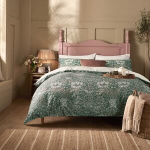 William Morris At Home Honeysuckle And Tulip Duvet Cover Bedding Set Sage Plaster