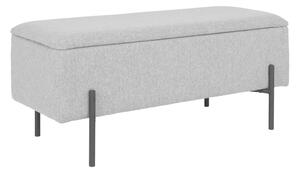 House Nordic Bench with Storage Luna Light Grey