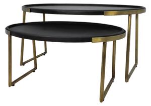 HSM Collection 2 Piece Coffee Table Set Paulson Black
