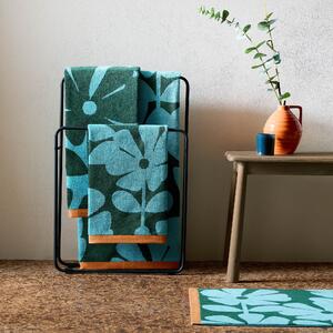 Orla Kiely Wildflower Towel Blue Lagoon