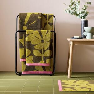 Orla Kiely Wildflower Towel Yellow Ochre