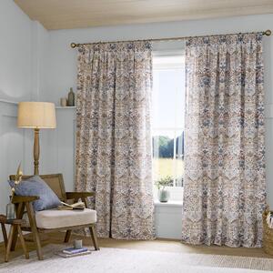 William Morris At Home Strawberry Thief Ready Made Pencil Pleat Curtains Hessian