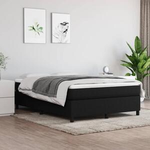 Box Spring Bed Frame Black 135x190 cm Double Fabric