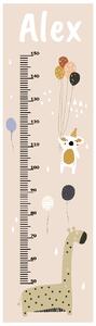 Personalized measuring tape Zoo Party beige