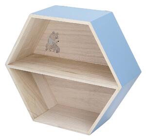 Hexagon blue shelf 38cm