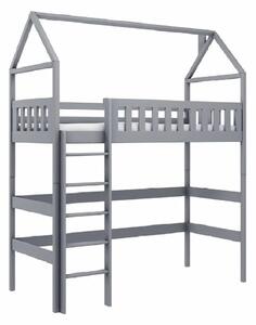 Ozark Wooden Bunk Bed Without Mattress And Ladders In Grey