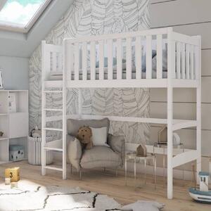 Lititz Wooden Bunk Bed Without Mattress And Ladder In White