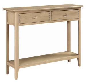 Petaluma Wooden Console Table With 2 Drawers - Oak