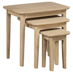 Petaluma Wooden Nest Of 3 Tables - Oak