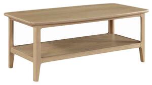 Petaluma Wooden Coffee Table With Undershelf - Oak