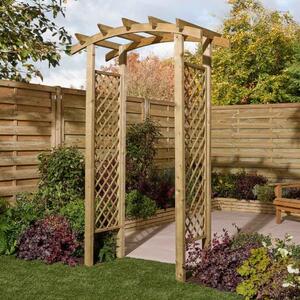 Decluttered Garden Wooden Arch In Natural