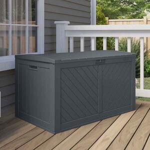 Decluttered Reinforced Resin Garden 507L Storage Box in Cyberspace Grey