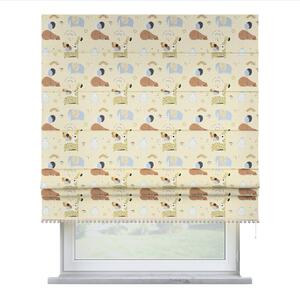 Roman blind with pompoms