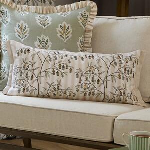Sanderson Chinese Lanterns Embroidered 30cm x 65cm Filled Boudoir Linen