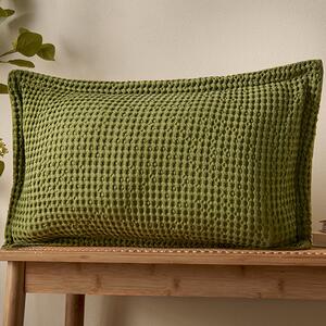 Pineapple Elephant Jaipur Waffle 30cm x 50cm Oxford Filled Boudoir Olive Green
